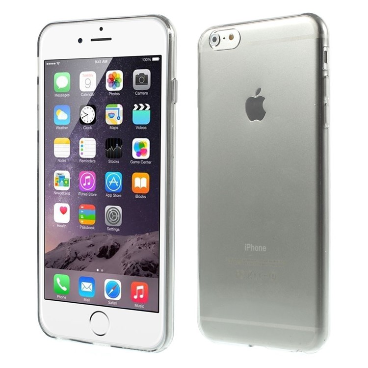 For iPhone 6 Plus / 6s Plus Double-sided Glossy TPU Gel Case - Grey-1