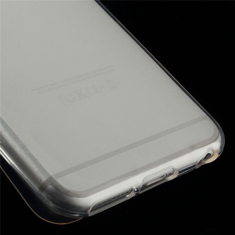 Touchable Screen Folio Flip TPU Case for iPhone 6 Plus / 6s Plus - Transparent-8