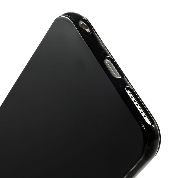 Solid Color Glossy TPU Shell Case for iPhone 6 Plus / 6s Plus - Black-4