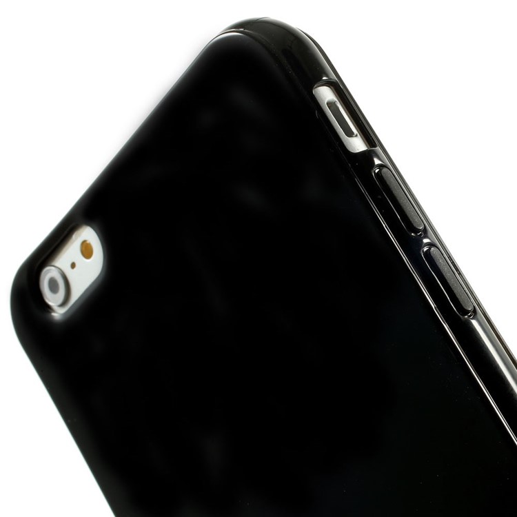 Solid Color Glossy TPU Shell Case for iPhone 6 Plus / 6s Plus - Black-6