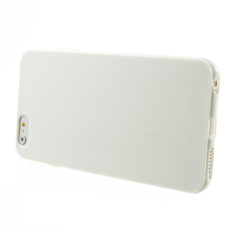 Solid Color Glossy TPU Gel Case for iPhone 6 Plus / 6s Plus - White-3