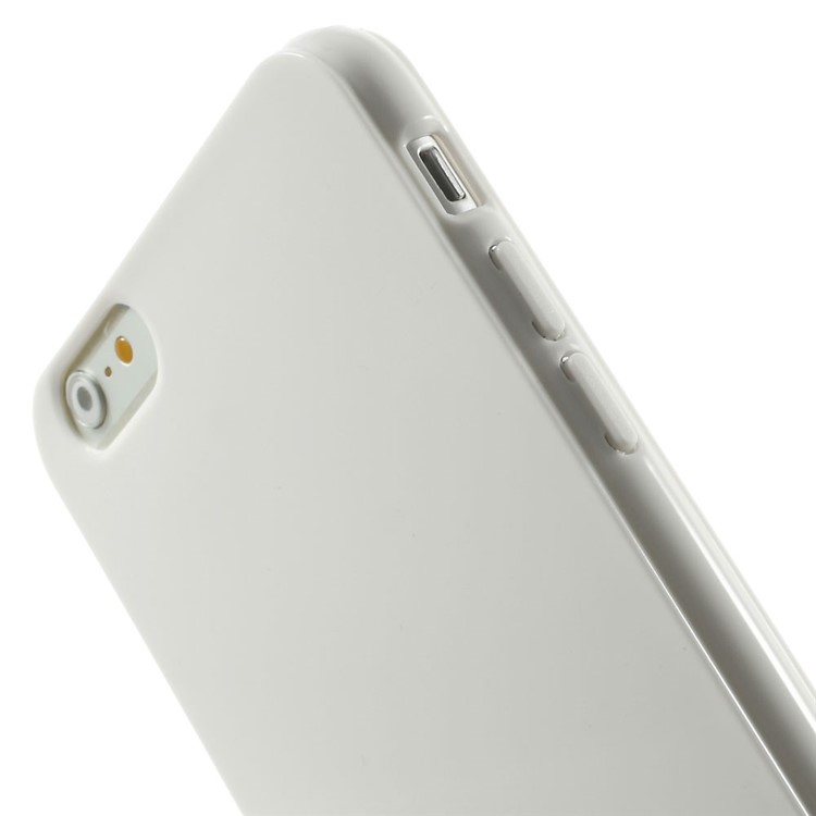 Solid Color Glossy TPU Gel Case for iPhone 6 Plus / 6s Plus - White-5