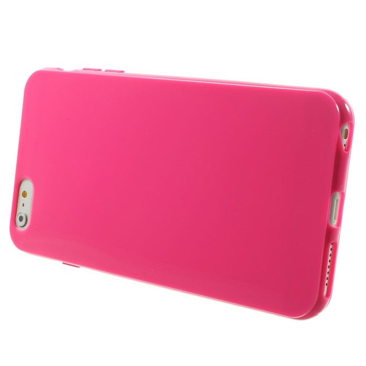 Solid Color Glossy TPU Case for iPhone 6 Plus / 6s Plus - Rose-3