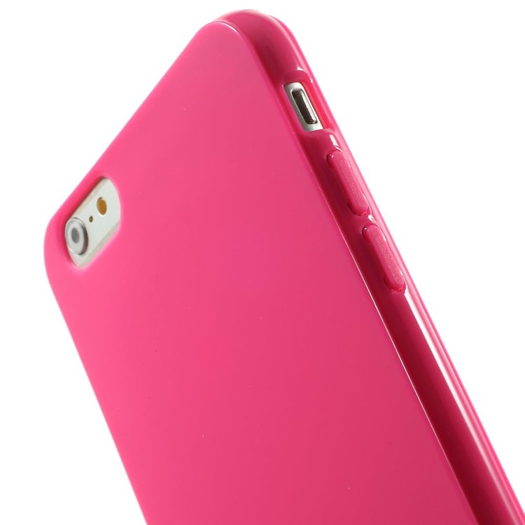 Solid Color Glossy TPU Case for iPhone 6 Plus / 6s Plus - Rose-5