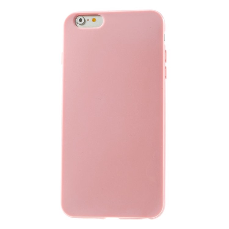 Solid Color Glossy TPU Case Cover for iPhone 6 Plus / 6s Plus - Pink-2