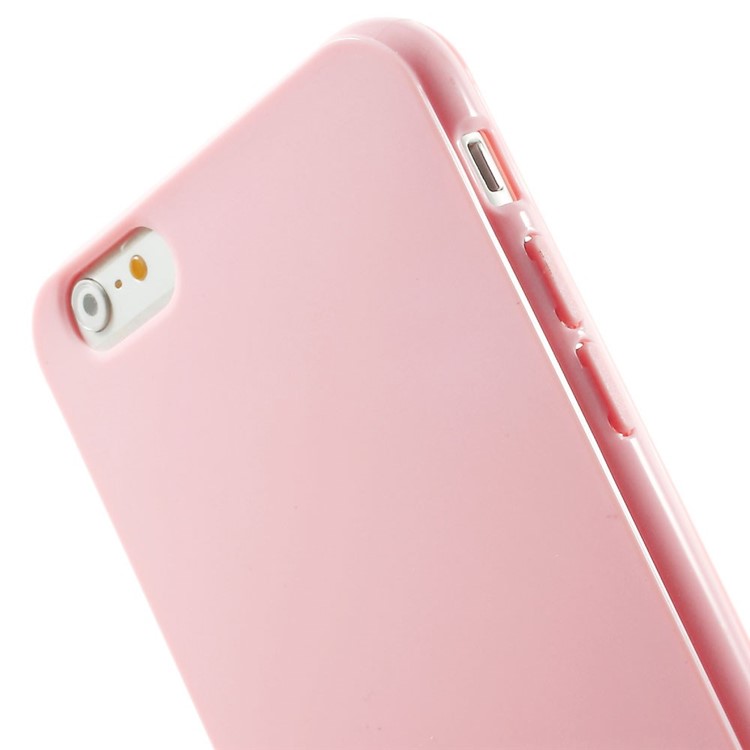 Solid Color Glossy TPU Case Cover for iPhone 6 Plus / 6s Plus - Pink-5