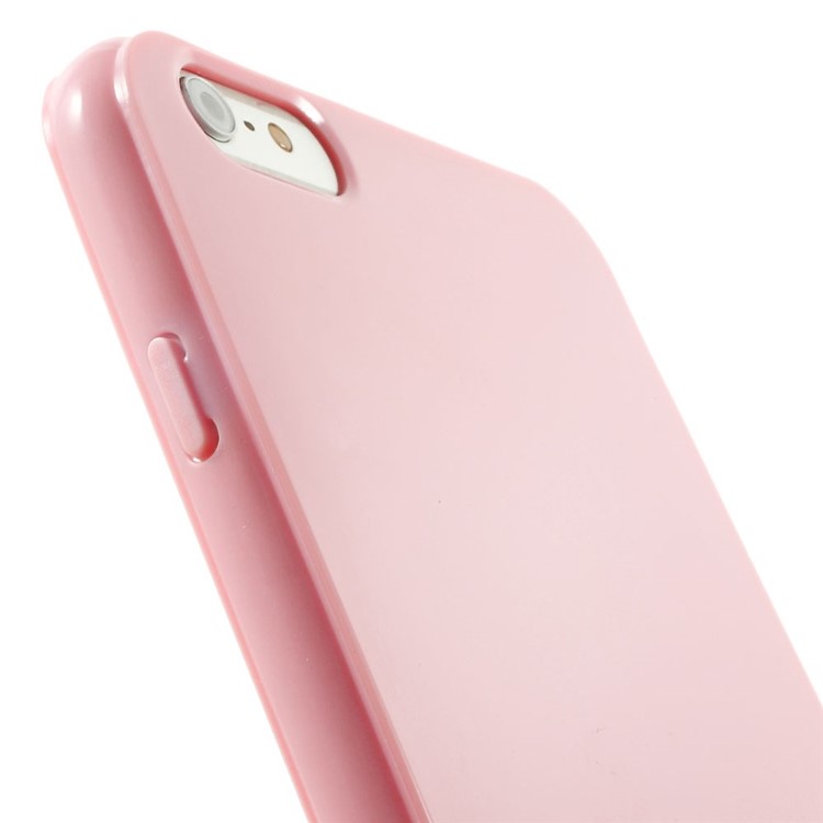Solid Color Glossy TPU Case Cover for iPhone 6 Plus / 6s Plus - Pink-6
