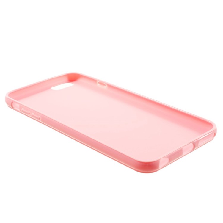 Solid Color Glossy TPU Case Cover for iPhone 6 Plus / 6s Plus - Pink-7