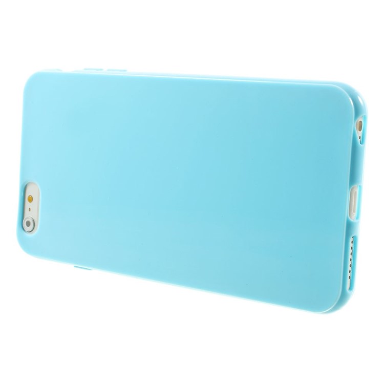 Solid Color Glossy TPU Case Accessory for iPhone 6 Plus / 6s Plus - Blue-3