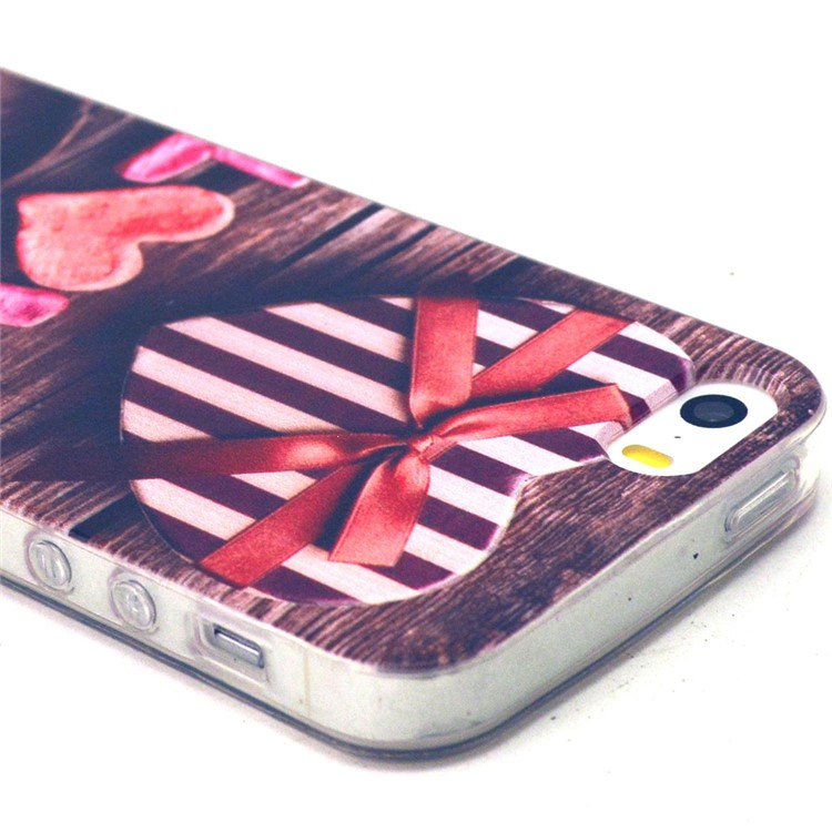Bowknot LOVE Pattern TPU Gel Case for iPhone SE 5s 5-2
