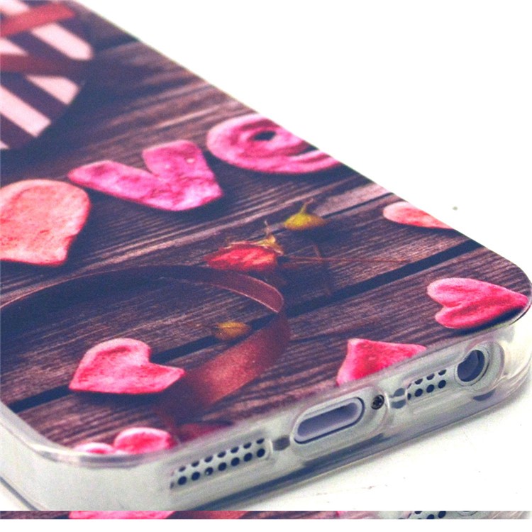Bowknot LOVE Pattern TPU Gel Case for iPhone SE 5s 5-3