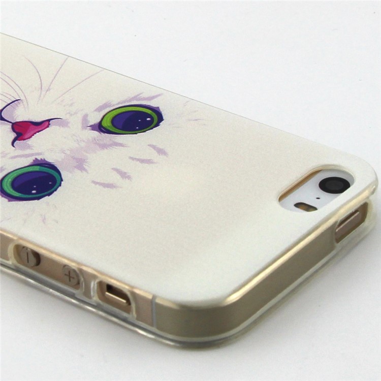 White Cat TPU Protective Case for iPhone SE 5s 5-2