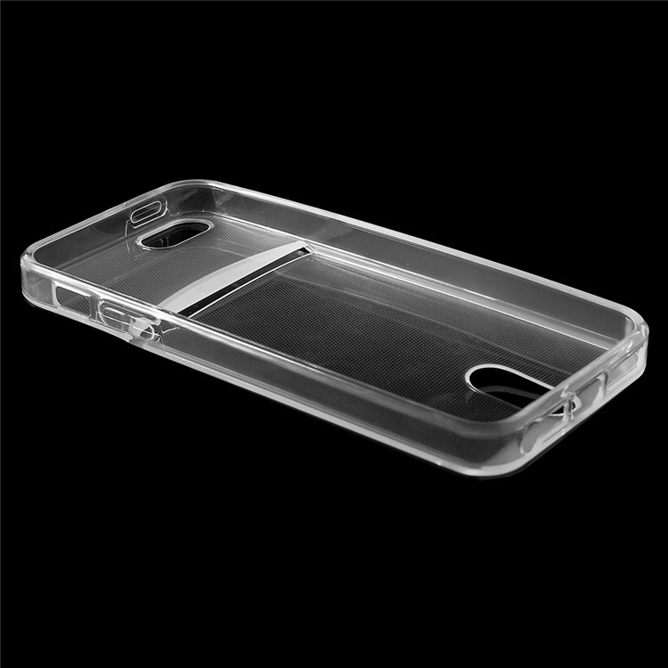 Slim TPU Case for iPhone SE 5s 5 with Card Slot - Transparent-4