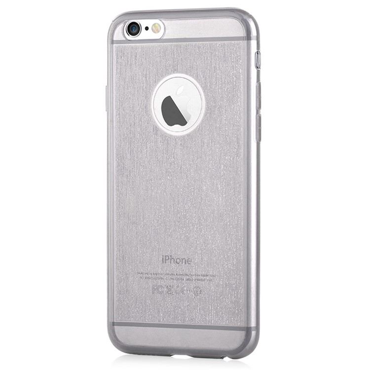 VOUNI Brushed Thin TPU Skin Cover for iPhone 6 6s - Black-1