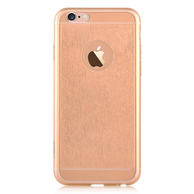 VOUNI Brushed Thin TPU Protective Cover for iPhone 6 6s - Gold-2