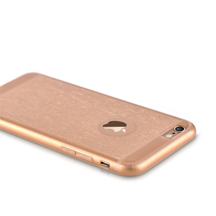 VOUNI Brushed Thin TPU Protective Cover for iPhone 6 6s - Gold-3