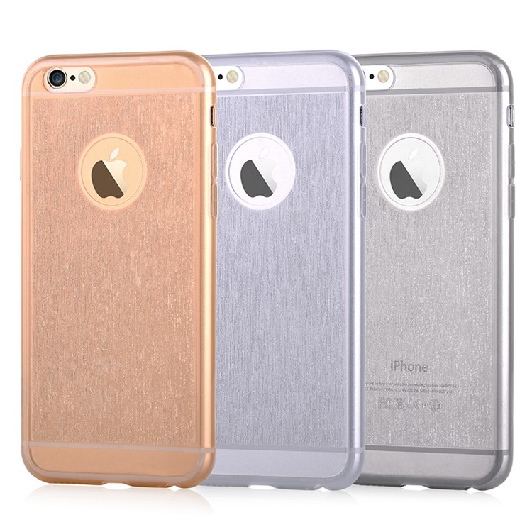 VOUNI Brushed Thin TPU Protective Cover for iPhone 6 6s - Gold-4