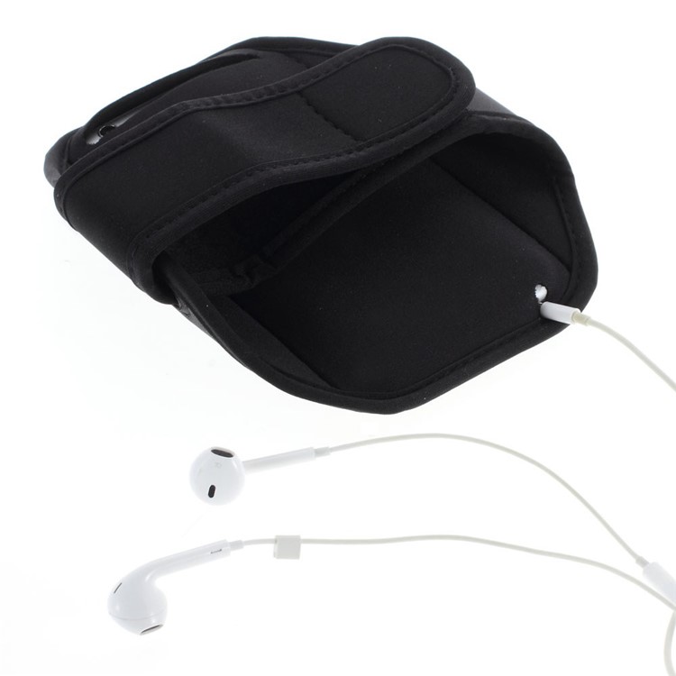 For iPhone 6 Plus / 6s Plus Sweat-absorbent Gym Sport Armband, Size: 17.5 x 11.5cm - Black-5