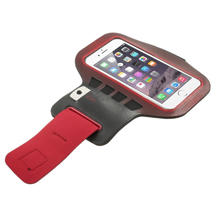 Polka Dots Key Holder Sports Armband Case for iPhone 6s / 6 4.7 inch, Size: 16.5 x 9.5cm - Red-3
