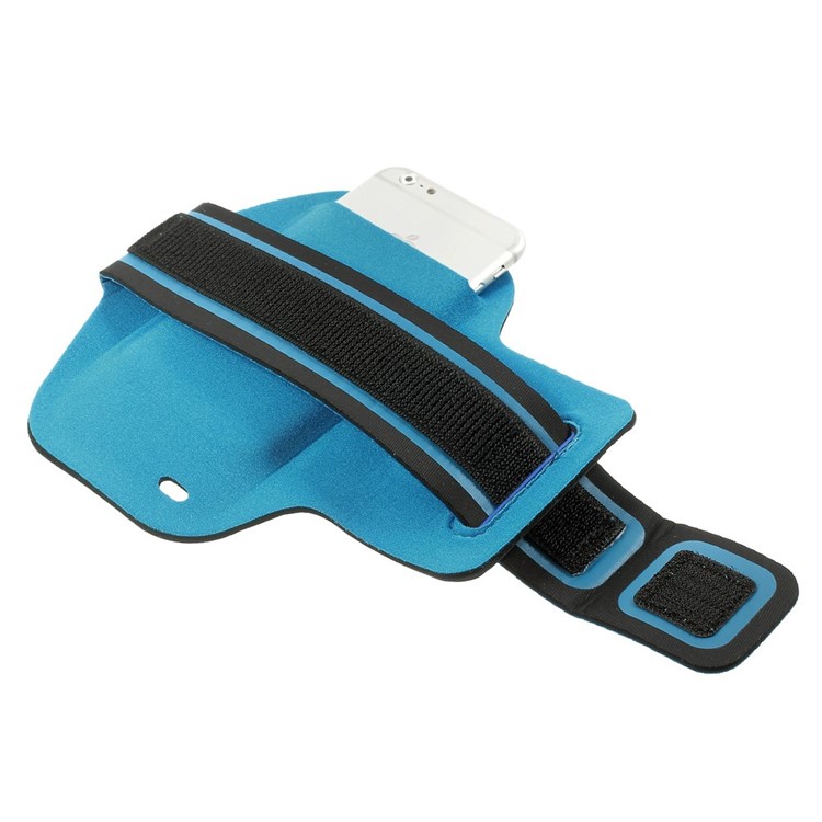 Polka Dots Sports Armband Case for iPhone 6s 6 4.7 inch w/ Key Holder, Size: 16.5 x 9.5cm - Blue-4