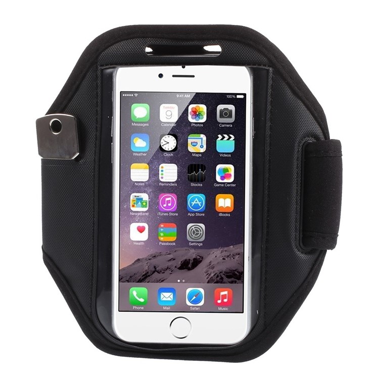 Sweat-absorbent Sports Armband Case for iPhone 6s / 6 4.7 inch, Size: 15.7 x 10.5cm - Black-1