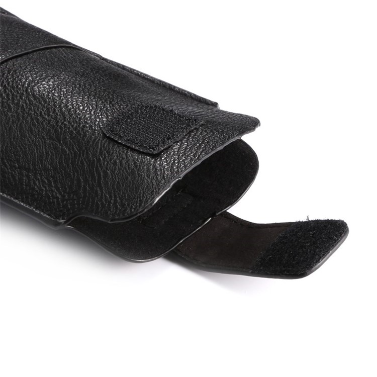 Lychee Texture for iPhone 6 Plus/Samsung Galaxy Note 4 Waist Leather Pouch w/ Card Holder - Black-5