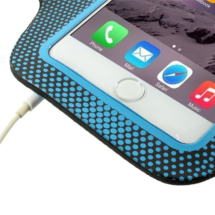Polka Dots Running Sports Armband for iPhone 6 Plus / 6s Plus 5.5-inch w/ Key Holder - Blue-8
