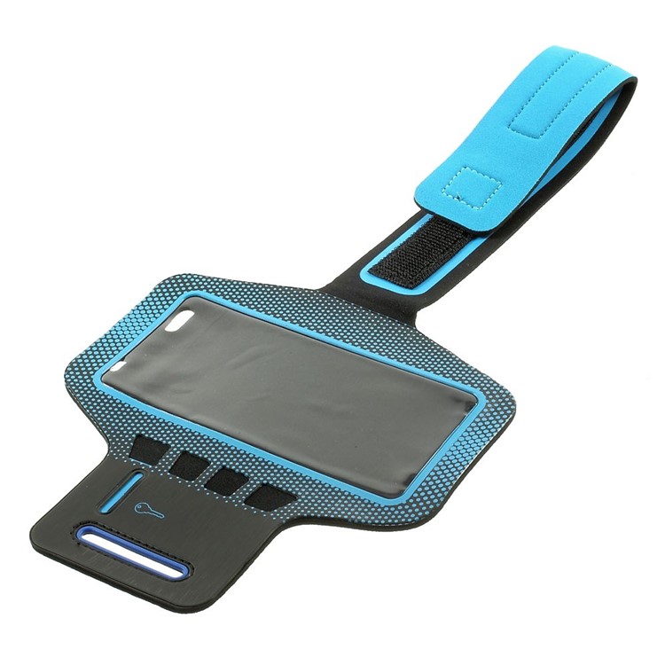 Polka Dots Running Sports Armband for iPhone 6 Plus / 6s Plus 5.5-inch w/ Key Holder - Blue-9