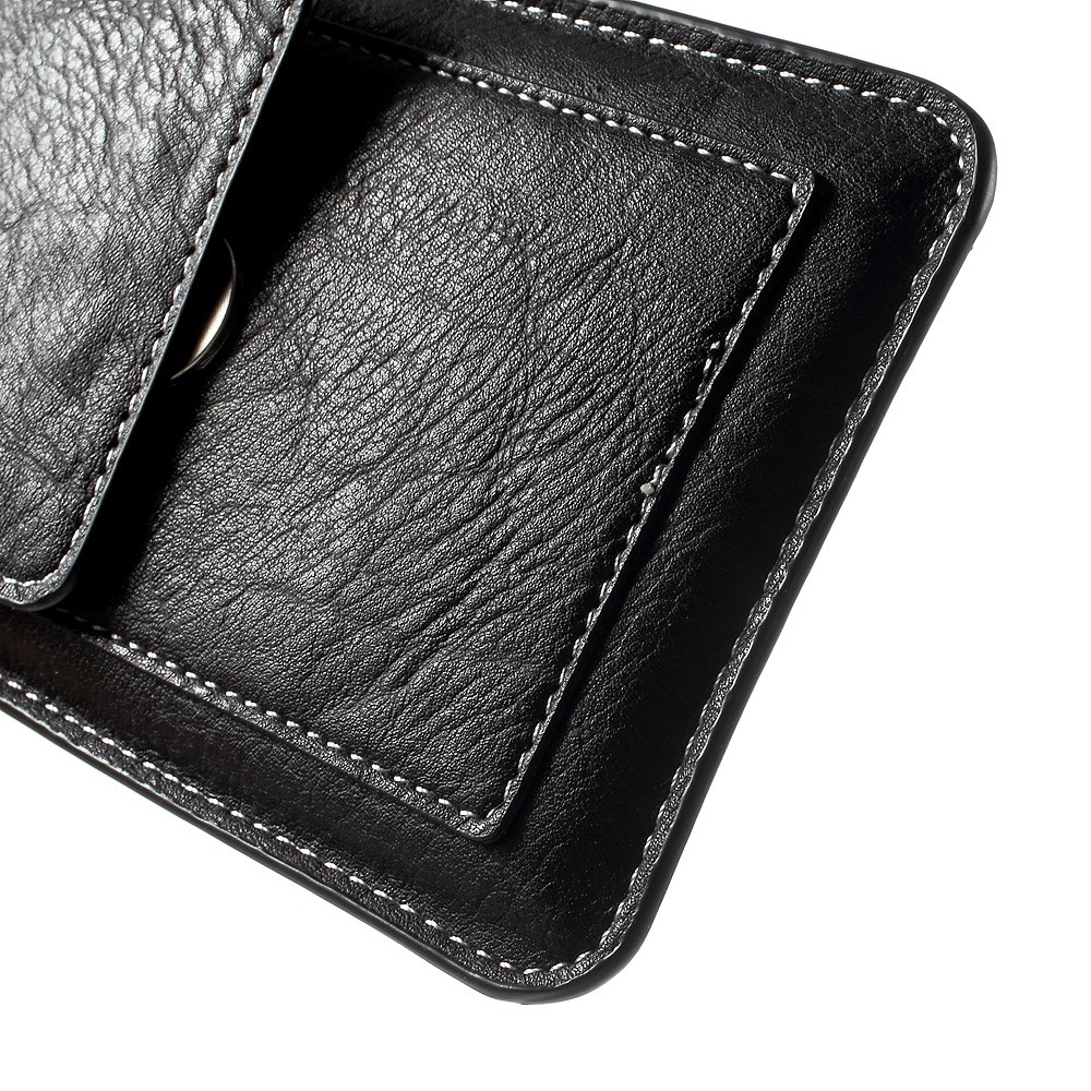 Leather Phone Pouch with Card Slots for iPhone 6 Plus / 6s Plus - Black-6