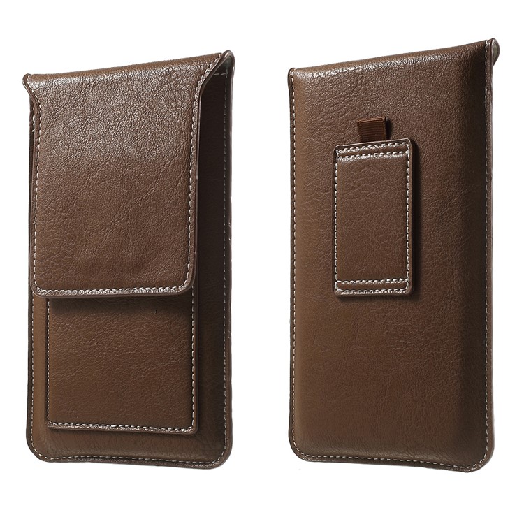 

Leather Phone Pouch with Card Slots for iPhone 6 Plus / 6s Plus - Brown
