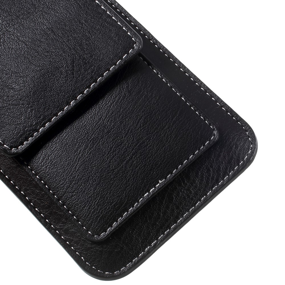 étui à poche en cuir du support de carte avec boucle de ceinture pour iphone 6 / 6s / 7/8 / se (2020) / se (2022) 4,7 pouces, taille: 140 x 78 mm - le noir-4