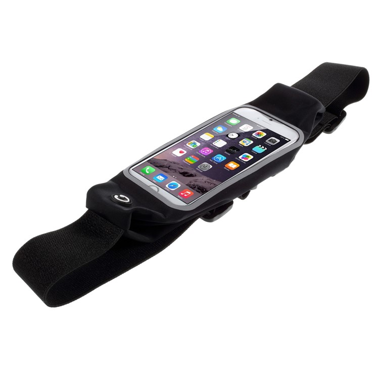 Touch Screen Running Belt Waist Pack Bag for iPhone 7 6 6s 4.7, Size: 149 x 75mm - Black-2