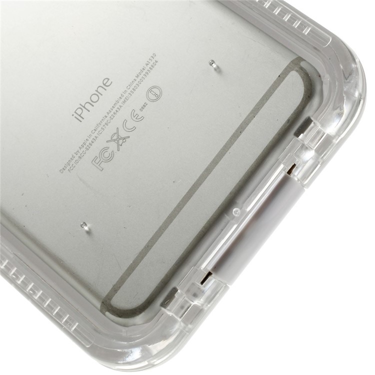 IP-68 capa à prova de choque impermeável à prova d'água para iPhone 6 Plus / 6s positivo - branco-10