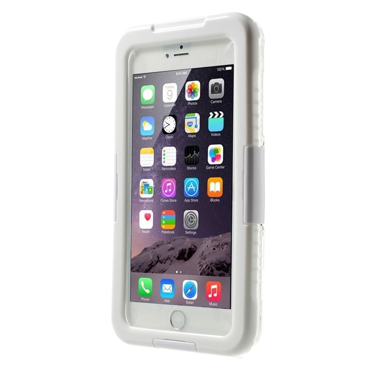 IP-68 capa à prova de choque impermeável à prova d'água para iPhone 6 Plus / 6s positivo - branco-2