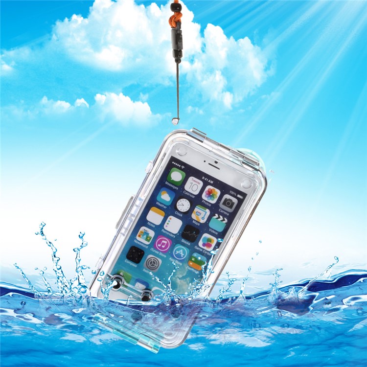 

IPX8 40m Professional Waterproof Housing Case for iPhone 6 Plus - Blue