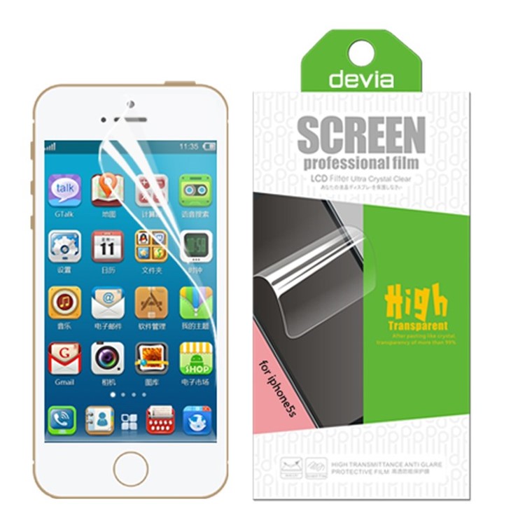 Devia High Penetration Screen Protector Film for iPhone SE 5s 5 - Front and Rear-1