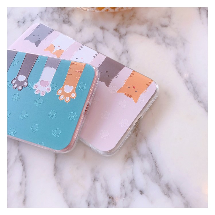 Embossment Adorable Cats Pattern TPU Soft Case for iPhone 7 Plus 5.5 inch - Pink-5