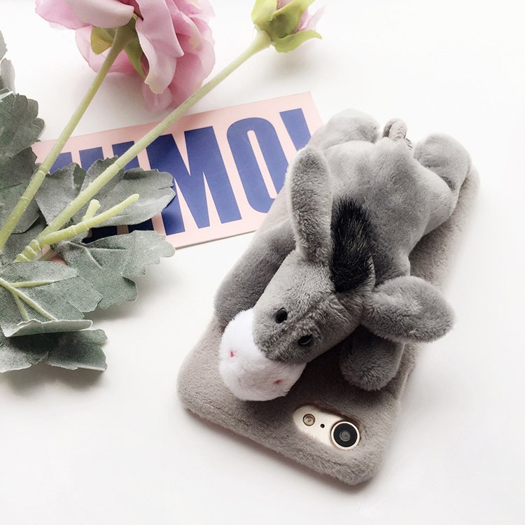 

3D Симпатичный Мягкий Плюшевый Подставка Для ПК ПК Жесткая Для Iphone 6s 6 4.7 Inch - Осел