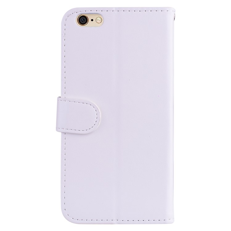 Imprint Flash Powder Unicorn Flower Leather Wallet Cover for iPhone 6 Plus / 6s Plus 5.5 inch - White-2