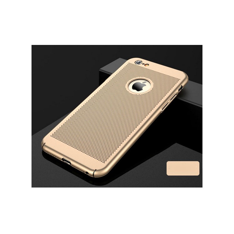 Hollow Mesh Heat Dissipation Matte PC Case Cover for iPhone 6s Plus / 6 Plus 5.5 inch - Gold-1