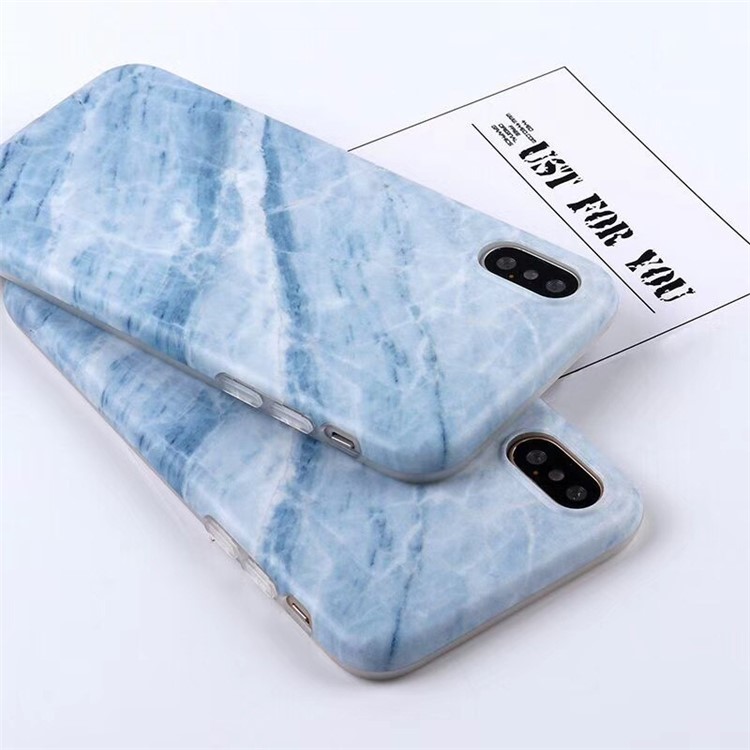 Blue Marble Pattern TPU Mobile Phone Case for iPhone X/10 5.8 inch-2