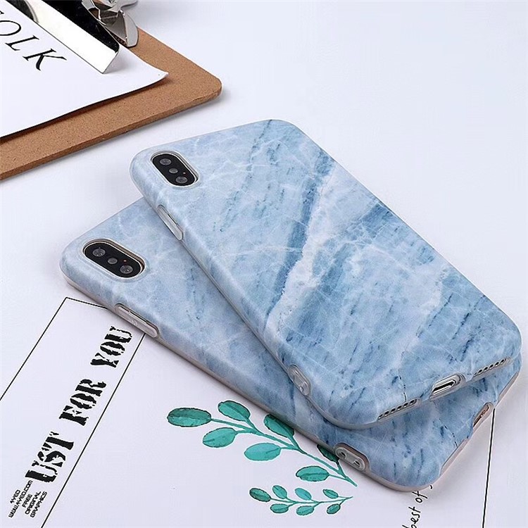 Blue Marble Pattern TPU Mobile Phone Case for iPhone X/10 5.8 inch-6