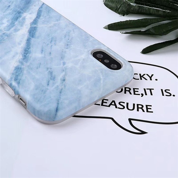 Blue Marble Pattern TPU Mobile Phone Case for iPhone X/10 5.8 inch-7