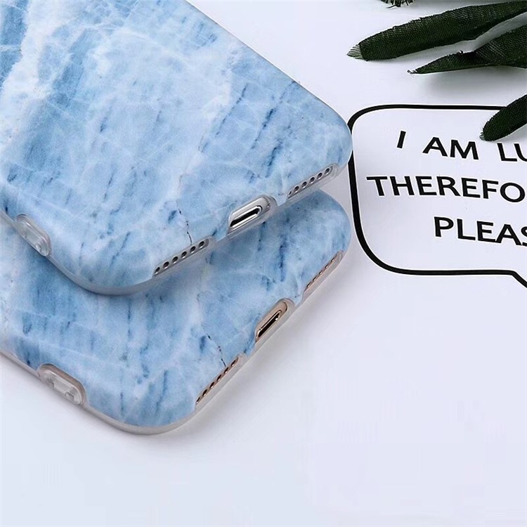 Blue Marble Pattern TPU Mobile Phone Case for iPhone X/10 5.8 inch-8