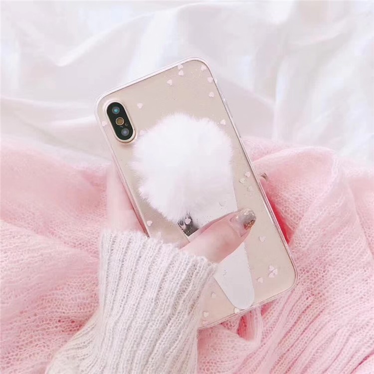 3D Venonat Ice Cream Epoxy Glitter Powder Soft TPU Case for iPhone X / Ten 5.8 inch - White-1