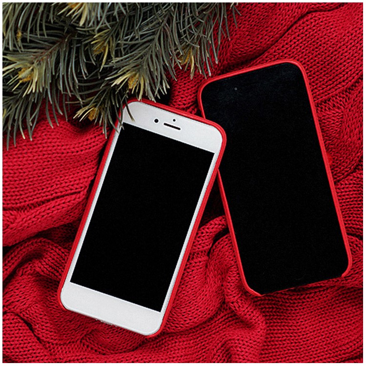 Christmas 3D Knitted Hat Snowflake Decor TPU Mobile Case for iPhone 8 Plus/7 Plus - Red-3