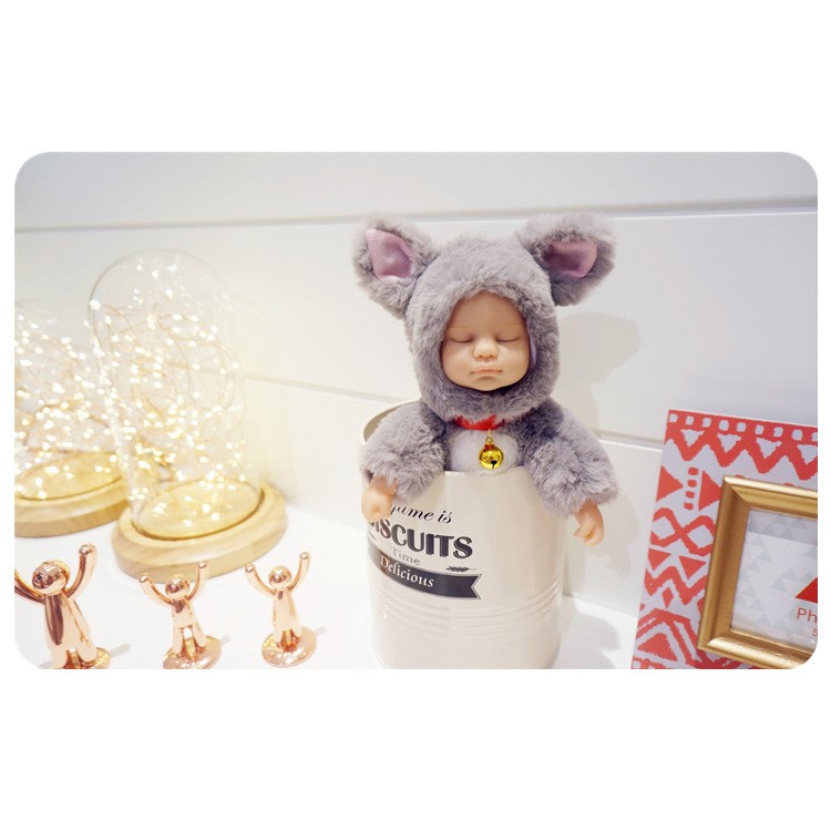 GO BOY Rabbit Doll Rotary Plush TPU Case for iPhone 6s / 6 - Grey-2