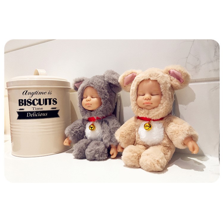 GO BOY Rabbit Doll Rotary Plush TPU Case for iPhone 6s / 6 - Grey-7