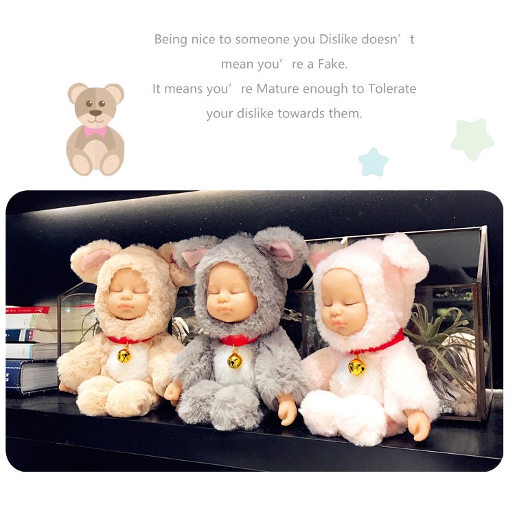 GO BOY Rabbit Doll Rotary Plush TPU Case for iPhone 6s / 6 - Grey-8