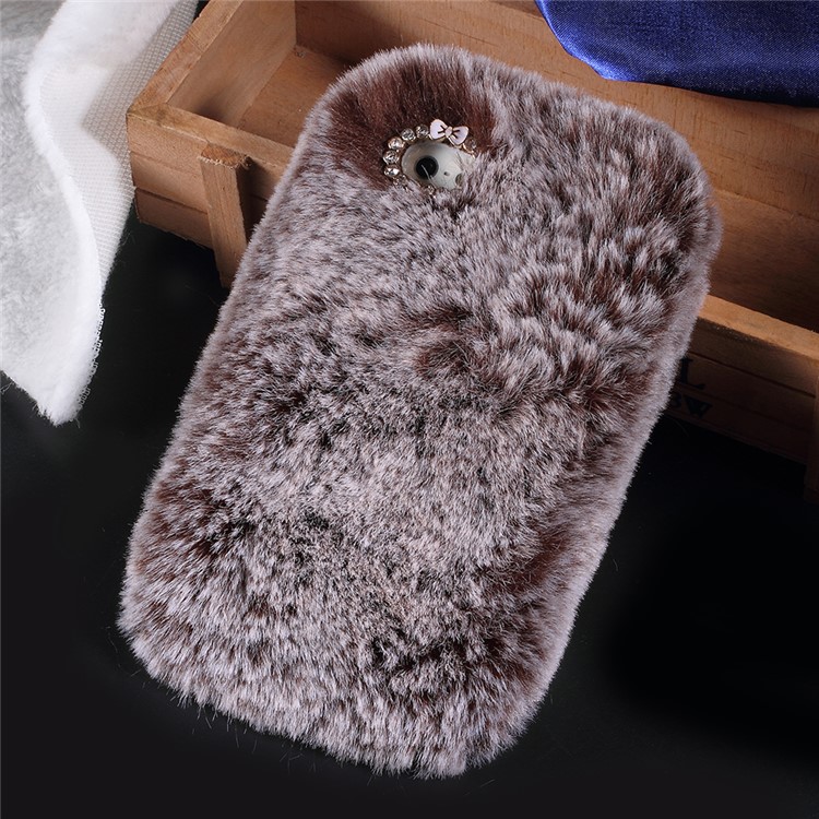 Soft Fur Coated TPU Protector Phone Shell for iPhone SE/5s/5 - Brown-1